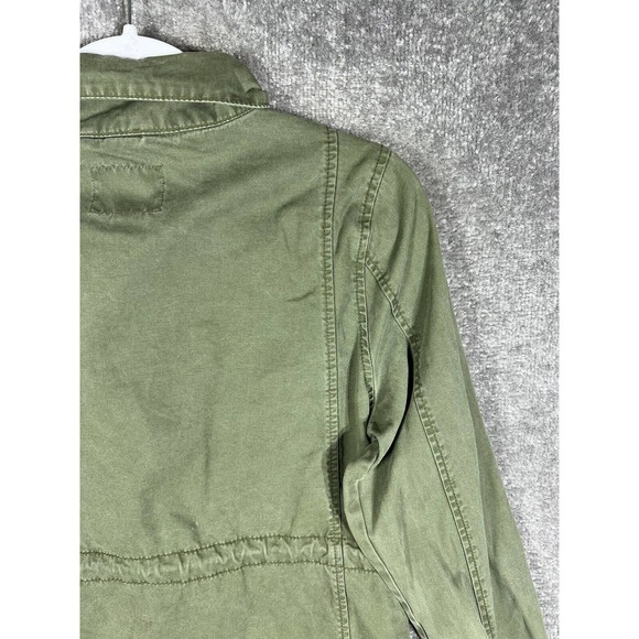Old Navy Long Sleeve Utility Cargo Field Jacket Womens Small Green Pockets Zip - Picture 10 of 16